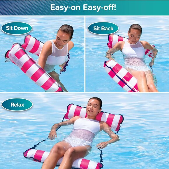 Aqua 4-in-1 Monterey Hammock Pool Float & Water Hammocks, 1-2-3-4 Multipacks – M - Picture 7 of 7
